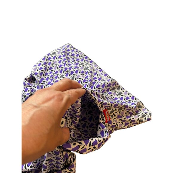 Dickies Women’s V-Neck Purple Floral Tunic Top w/ Deep Pockets Sz MEDIUM - Picture 7 of 8